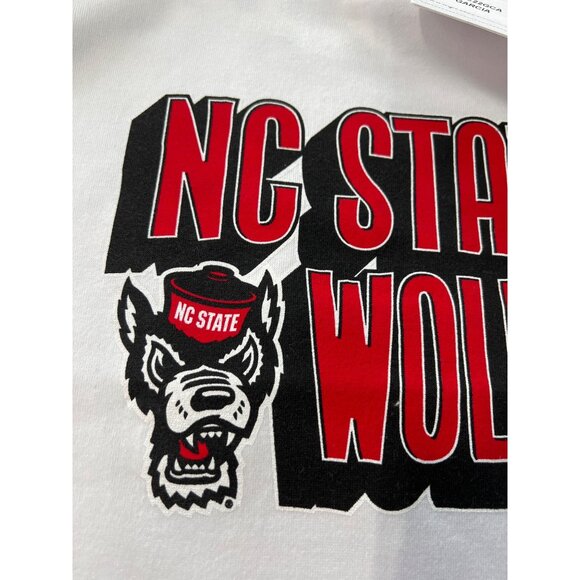 Pressbox NC State Wolfpack Pullover Sweatshirt Womens Small Crewneck White NEW - Picture 5 of 6